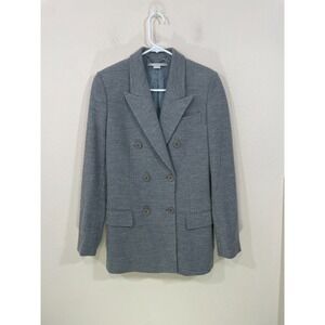 Stella‎ McCartney 100% Wool Blazer Women's Size 36 ( S) Gray Double-Breasted